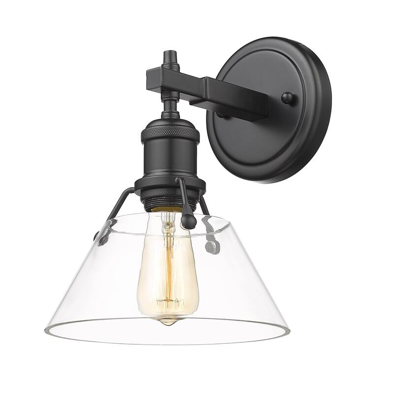Orwell 1 Light Bath Vanity - Matte Black with Clear Glass