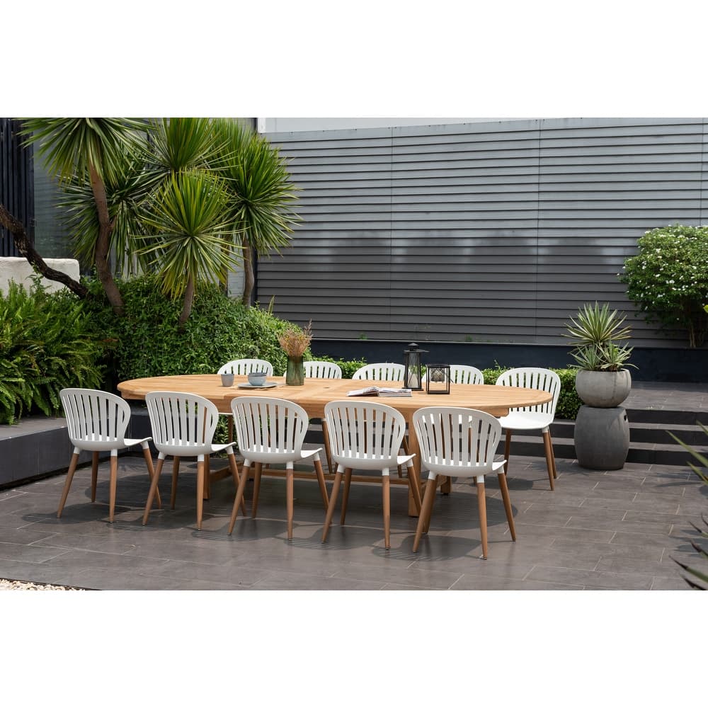 Amazonia Torrington 11pc Certified Teak Outdoor Patio Dining set