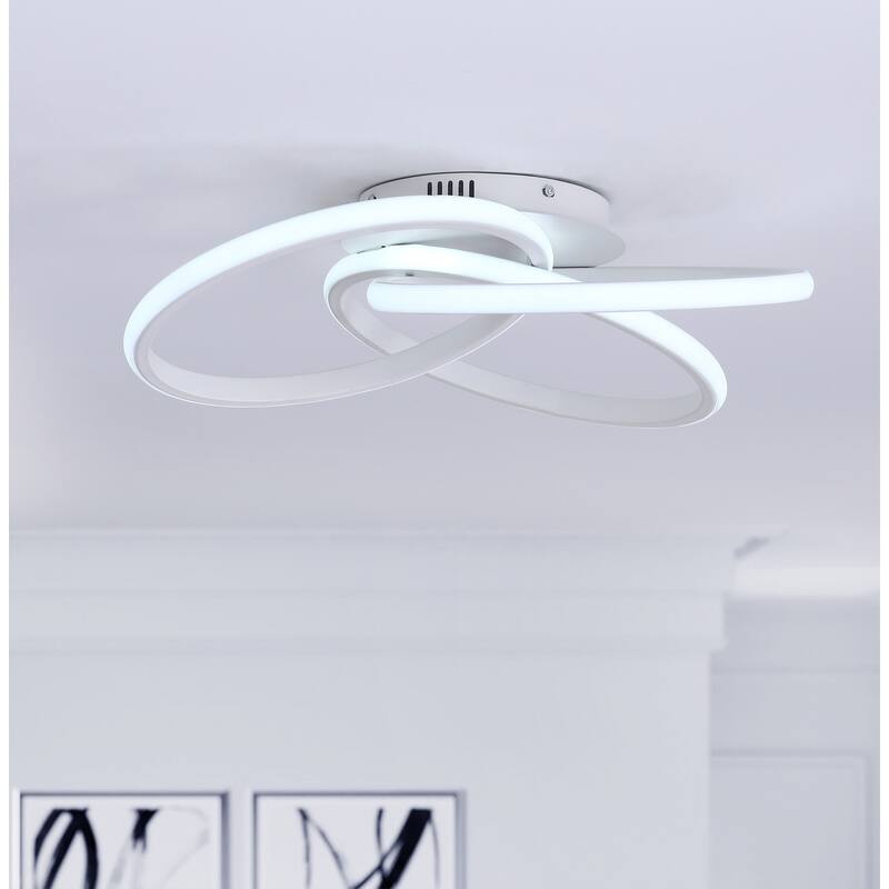 Modern 1-Light Linear Design LED Flush Mount Lighting Fixture