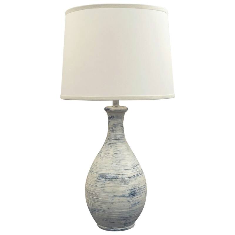 Coastal Ridged Teardrop Table Lamp