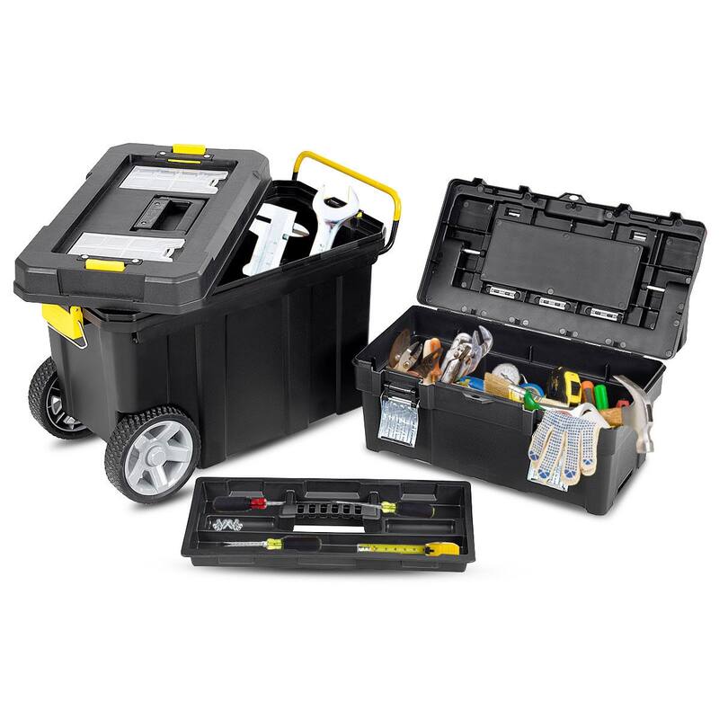 Costway 2-in-1 Rolling Tool Box Set Mobile Tool Chest Storage - See Details