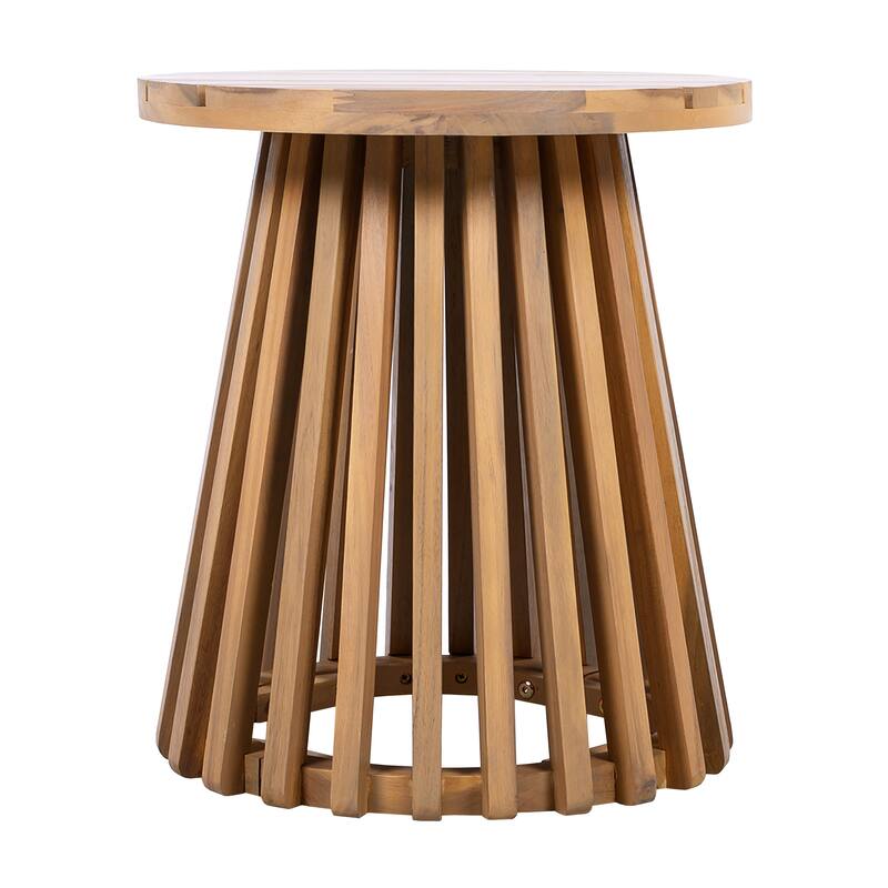 Christopher Knight Home - Alaric Patio Acacia Wood Round Side Table