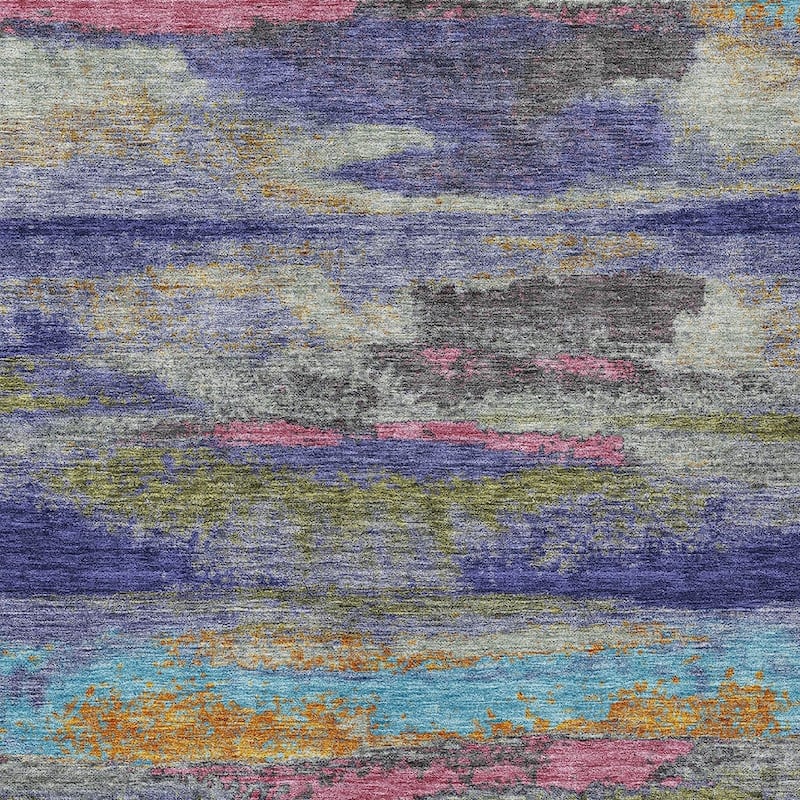 HomeRoots Abstract Transitional Rectangle Outdoor Rug