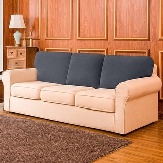 Subrtex Backrest Spandex Jacquard Couch Cover Stretch Back Cushion