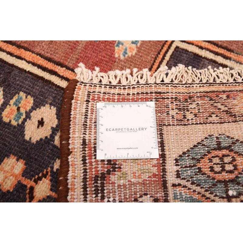 ECARPETGALLERY Hand-knotted Antalya Vintage Dark Red Wool Rug - 6'6 x 9'9