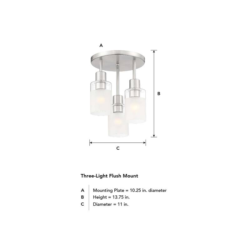 Cedar Lane 3 Light Semi Flush - 11