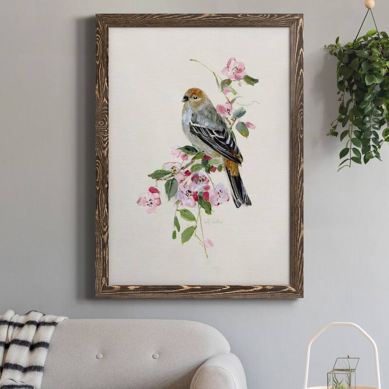Spring Song Goldfinch-Premium Framed Canvas - Ready to Hang - Bed Bath