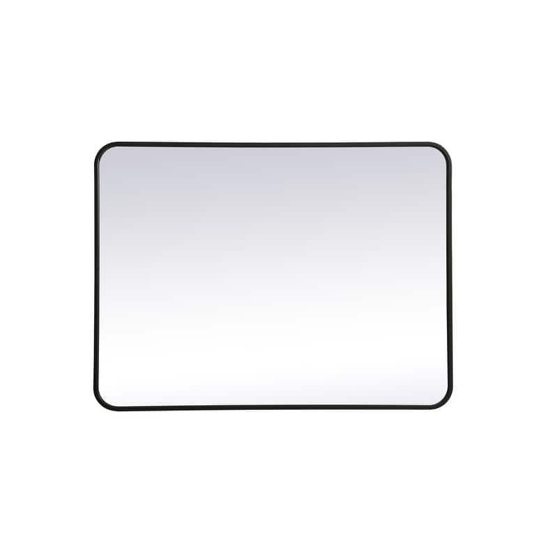 Ezra Soft Corner Metal Rectangular Mirror
