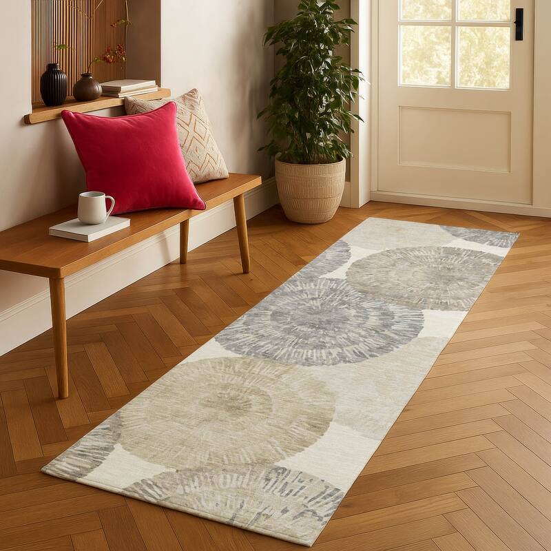 Machine Washable Indoor/ Outdoor Contemporary Devaughn Chantille Rug
