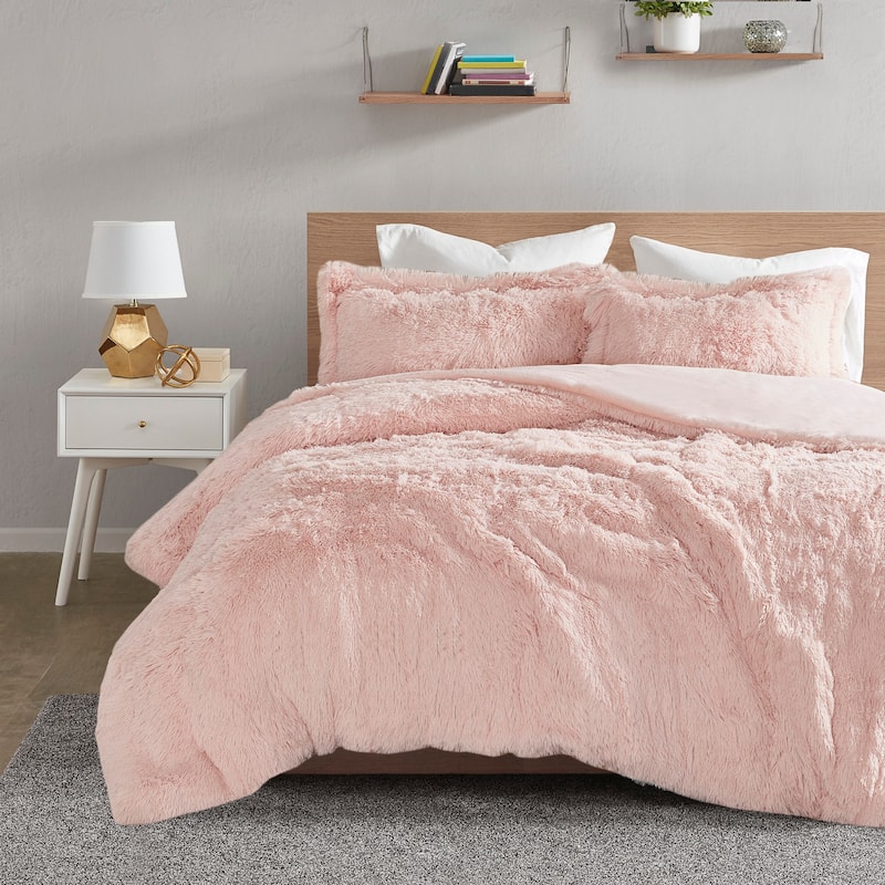 Leena Shaggy Fur Duvet Cover Set by Intelligent Designs