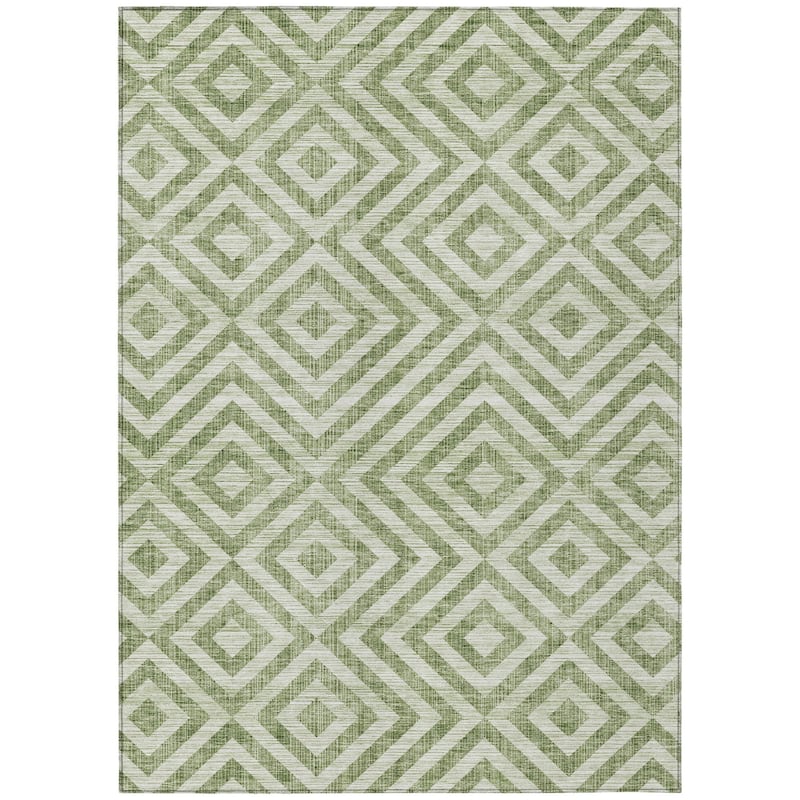HomeRoots Geometric Transitional Rectangle Outdoor Rug - 9' X 12'