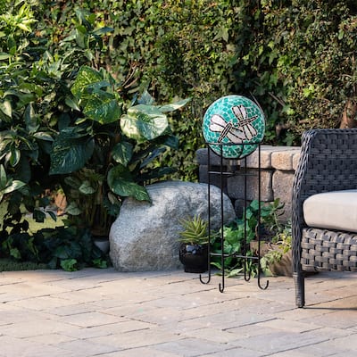Alpine Corporation Indoor/Outdoor Glass Mosaic Gazing Globe Yard Decoration