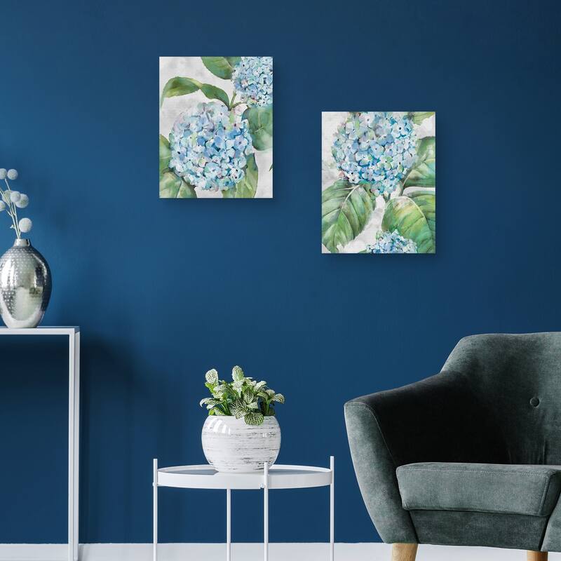 Hydrangea Portraits I & II by Studio Arts Canvas Art Prints