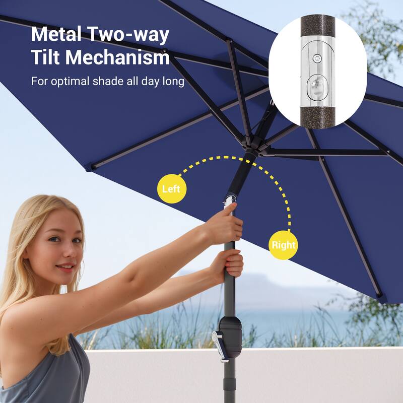 Bonosuki 7.5-foot Waterproof Sunshade Canopy Patio Umbrella