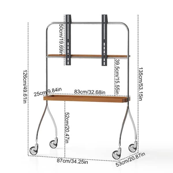 dimension image slide 1 of 2, Movable TV Stand