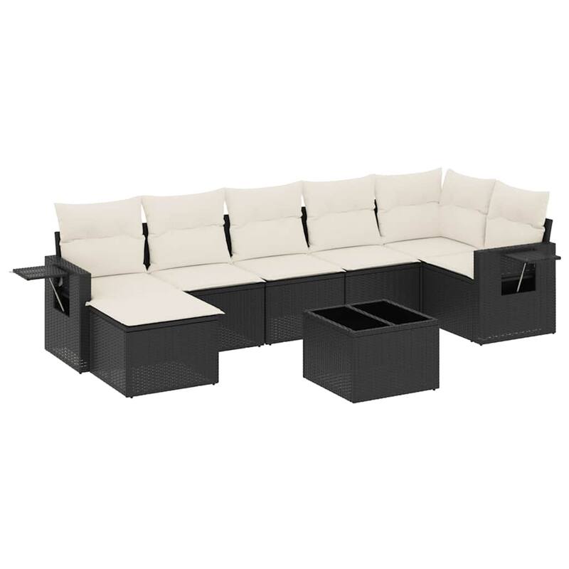 vidaXL Garden Sofa Set Black