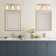 preview thumbnail 3 of 22, Modern Glam 2/3/4-Lights Gold Bathroom Vanity Lights Dimmable Frosted Funnel Glass Wall Sconces