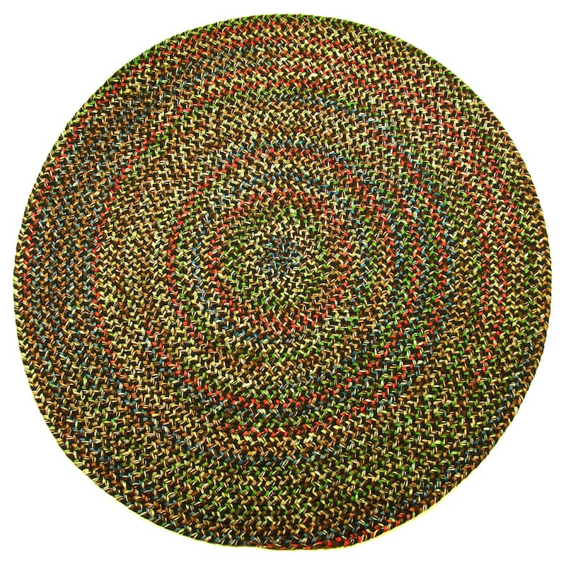 Rhody Rug Katie Indoor/ Outdoor Braided Area Rug - Brown - 8' Round