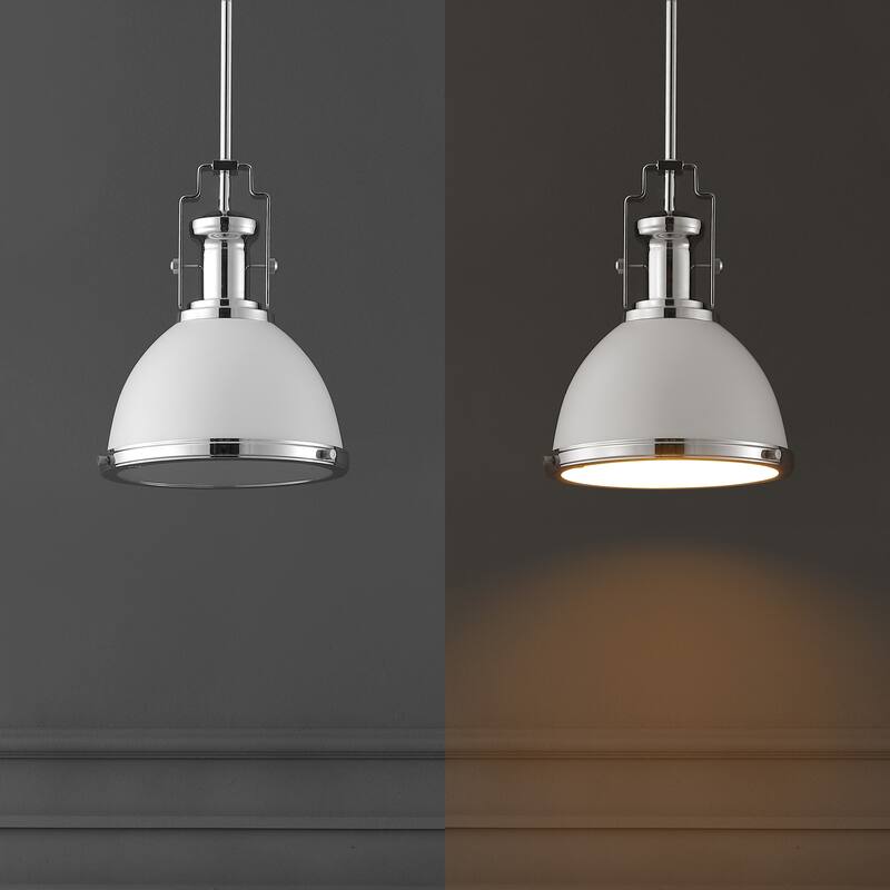 Deere Adjustable Iron/Glass Vintage LED Dome Pendant, by JONATHAN Y