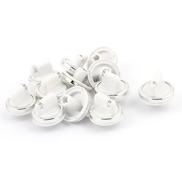 12 Pcs Kitchen White Plastic Gas Stove Cooker Oven Control Rotary