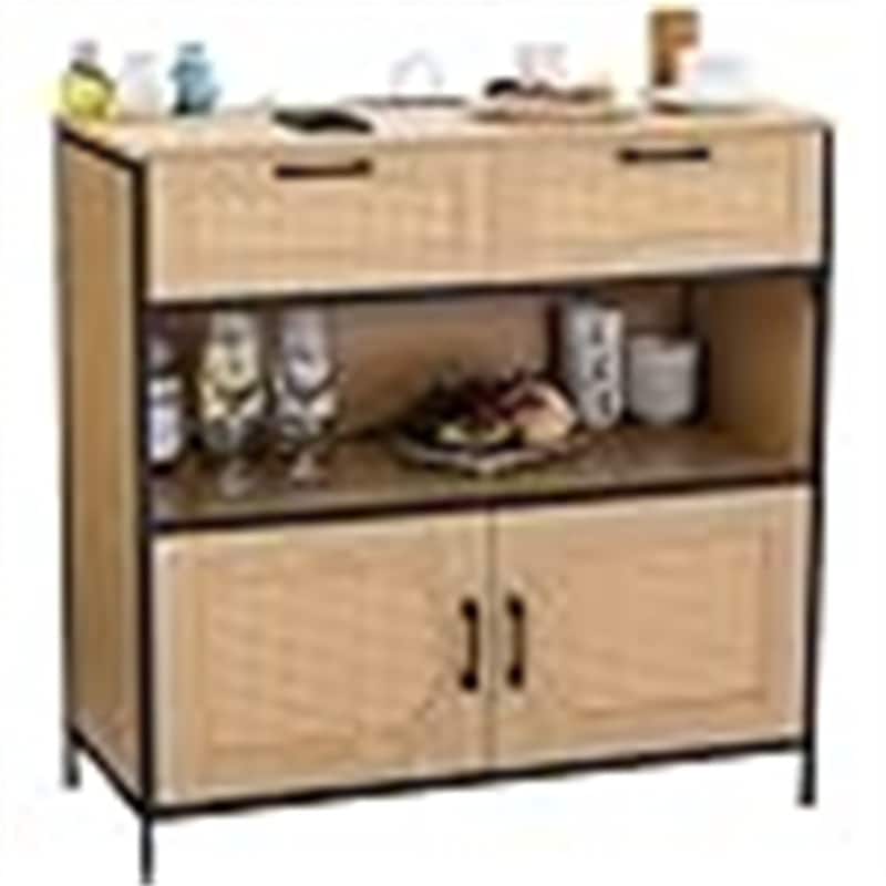 Sideboard Buffet Cabinet - 13.9"D x 31.5"W x 31.5"H
