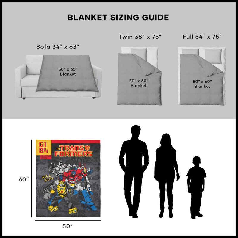 Hasbro Transformers Silk Touch Throw Blanket