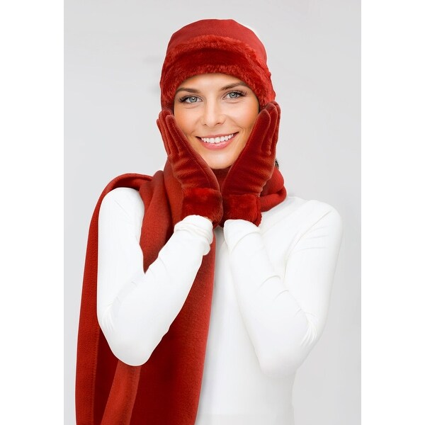 scarf gloves and hat set womens