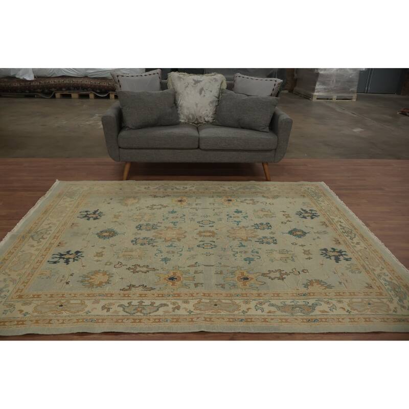 Hand Knotted Oriental 100% Wool Carpet Traditional Floral Greys & Charcoal Ziegler Area Rug - 8' 1'' X 6' 0''