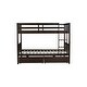 preview thumbnail 11 of 18, Functional Full over Full Bunk Bed with Drawers and Detachable Design,Espresso