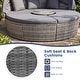 preview thumbnail 6 of 8, Gymax Patio Round Daybed w/Retractable Canopy Cushions & Throw Pillows