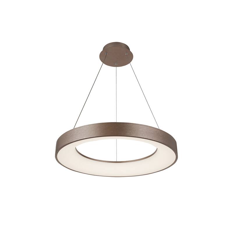 EVOLV Acryluxe Sway 15-inch Round LED Pendant Light with Opal Acrylic