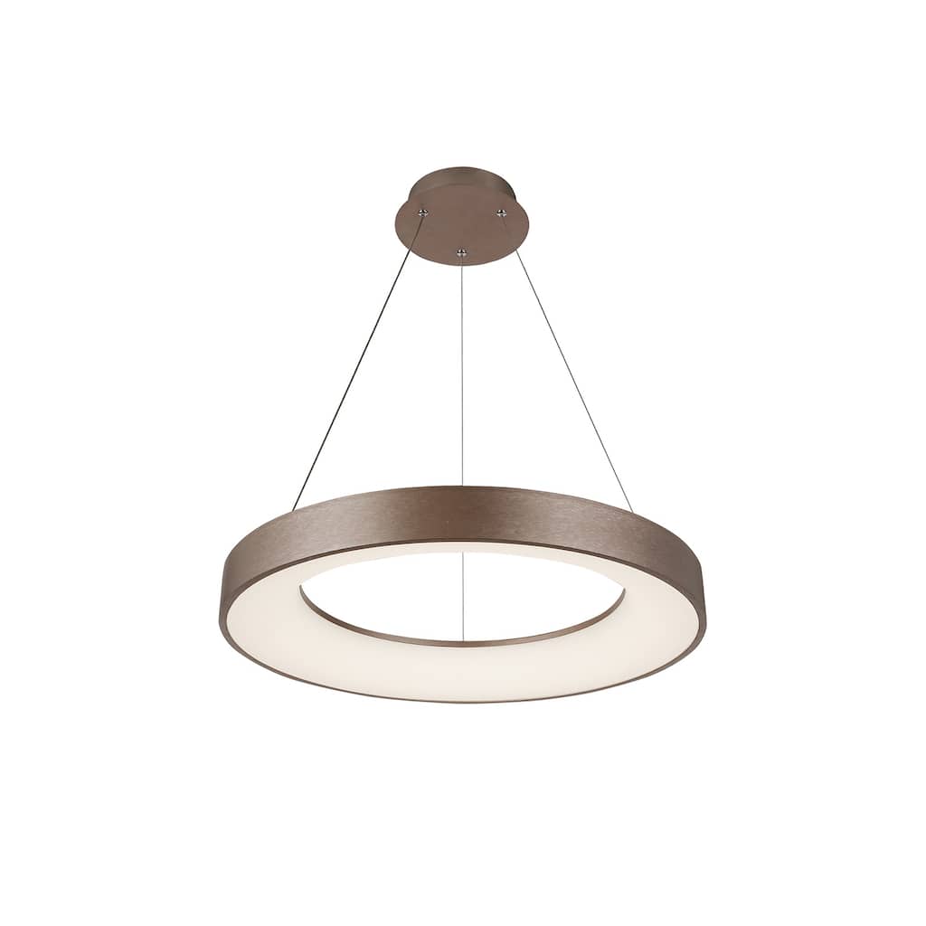 EVOLV Acryluxe Sway 15-inch Round LED Pendant Light with Opal Acrylic