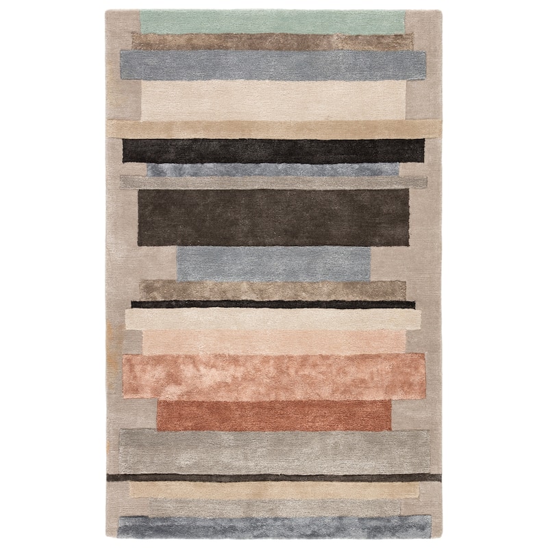Parallel Handmade Geometric Area Rug - 2' x 3'