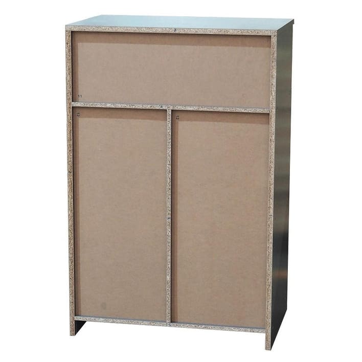 2-Door Shoe Rack Storage Cabinet, Grey