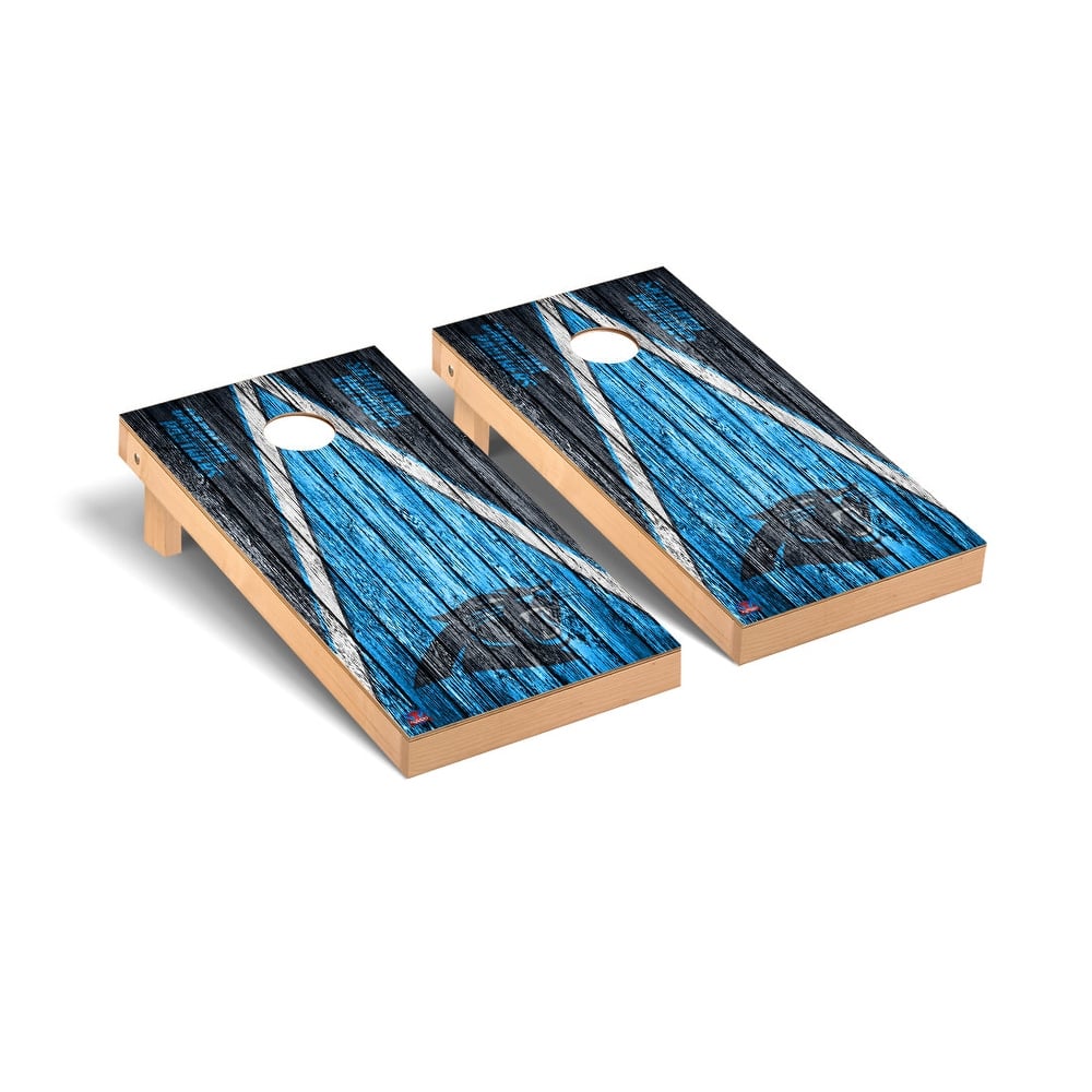 Carolina Panthers NFL Football Triangle Cornhole Board Set