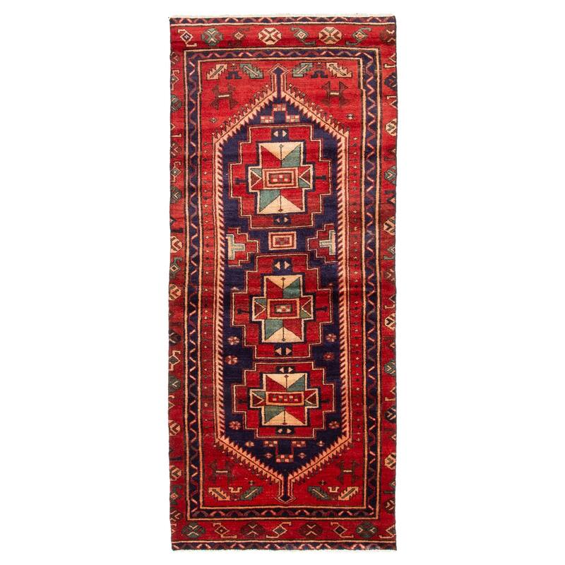 ECARPETGALLERY Hand-knotted Konya Anatolian Red Wool Rug - 3'4 x 7'10