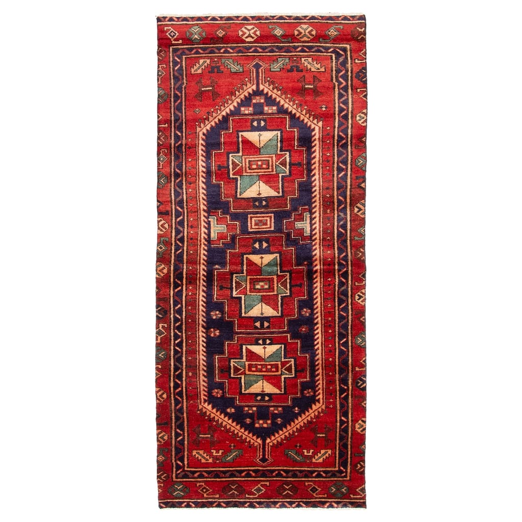 ECARPETGALLERY Hand-knotted Konya Anatolian Red Wool Rug - 3'4 x 7'10