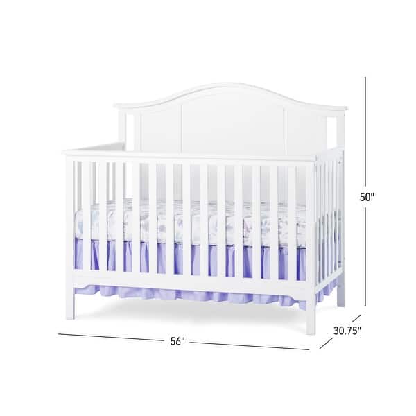 dimension image slide 1 of 3, Forever Eclectic Cottage Arch Top 4-in-1 Convertible Crib
