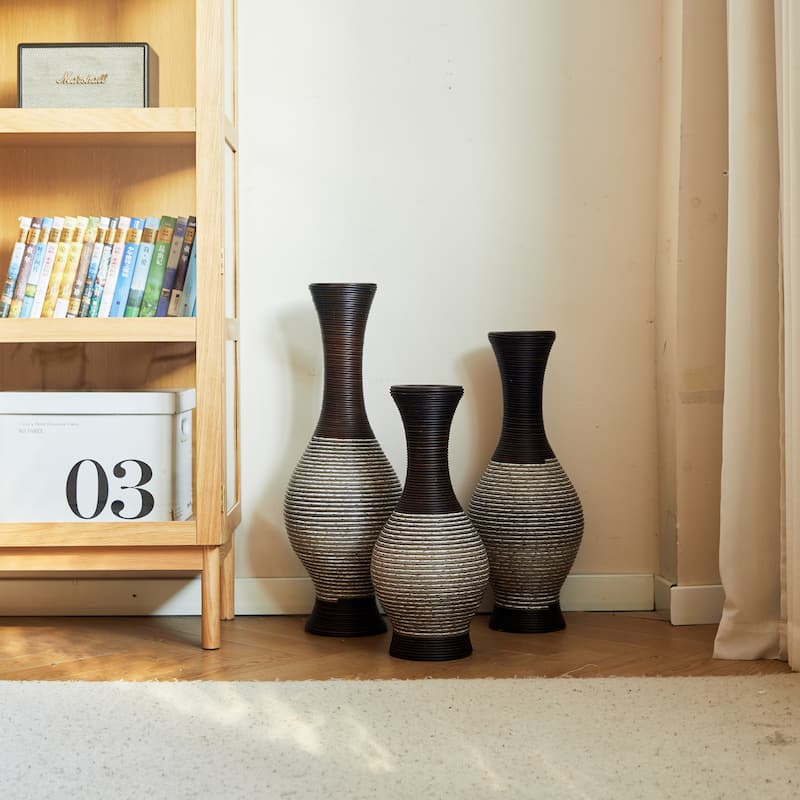 Desktop Vase, Brown Decorative Floor Vase, Classic and Neat Floor Vase, High Independent Flower Stand
