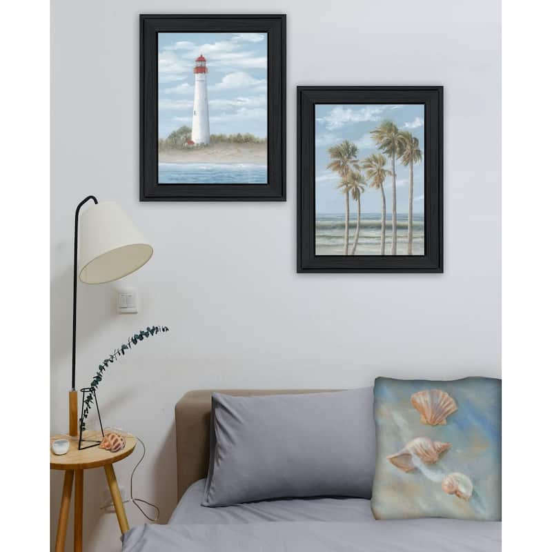 Trendy Decor 4U "Beach Days" Printed Framed Wall Art by Georgia Janisse