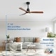 preview thumbnail 180 of 199, 42“/52"/60"/48" Noiseless Walnut Wood Ceiling Fan with Remote Control, Integrated Light Optional