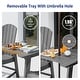preview thumbnail 11 of 47, WINSOON 3PCs Tall Adirondack Chairs, Weather Resistant HIPS Balcony Chairs with Connecting Tray and Umbrella Hole