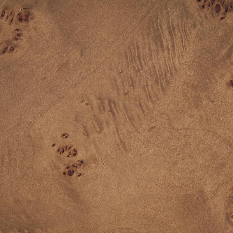 31.49" Burl Wood Veneer Coffee table and Sturdy Pedestal for Living Room Office Apartment Walnut