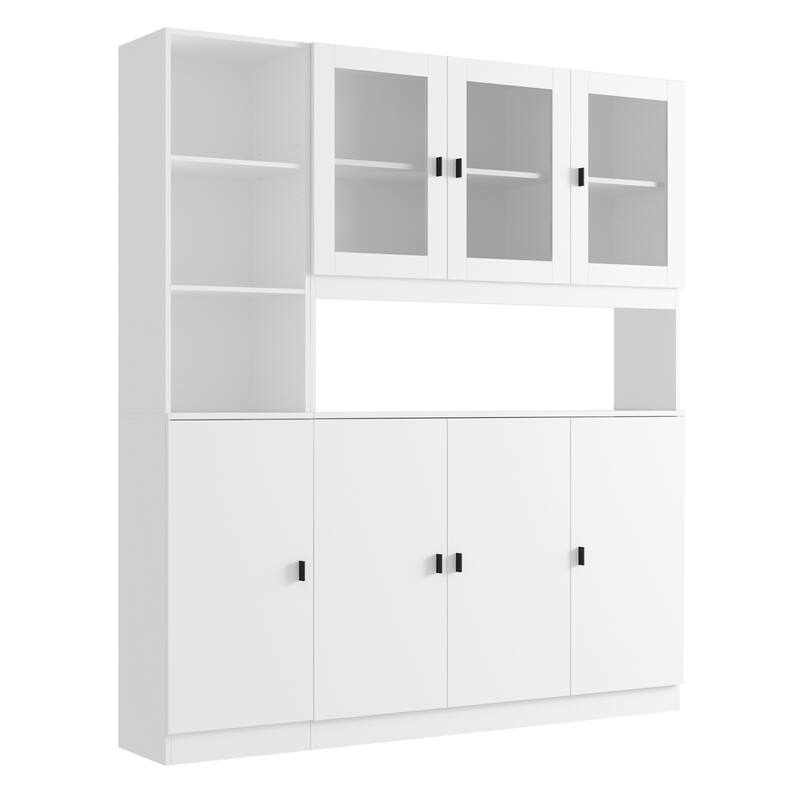 Timechee Combined Bookcase Kitchen Cabinet Display Cabinet Pantry