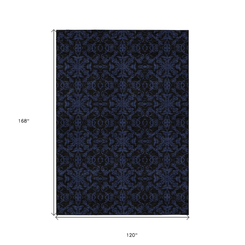 HomeRoots Medallion Transitional Rectangle Outdoor Rug