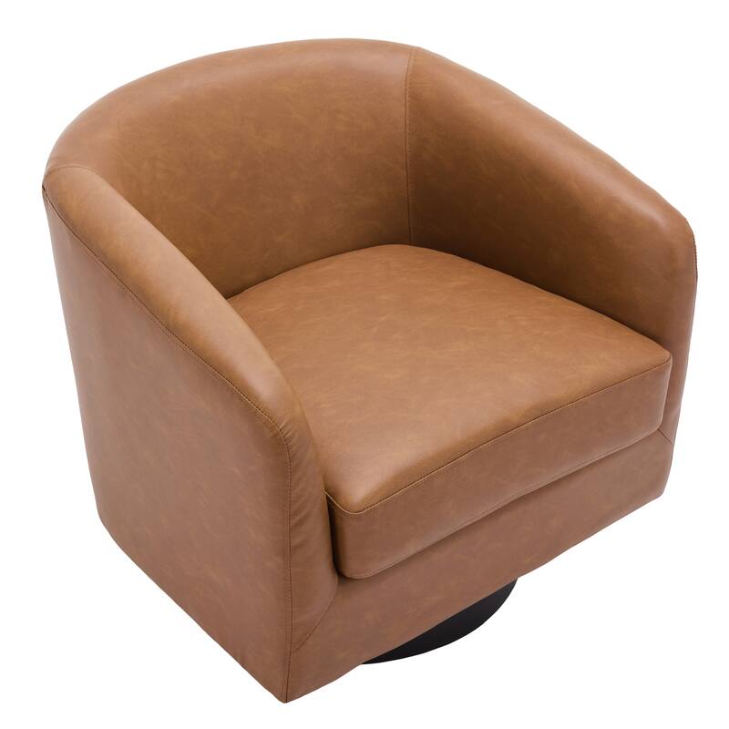 Modern 360°Swivel Accent Chairs Barrel Armchairs