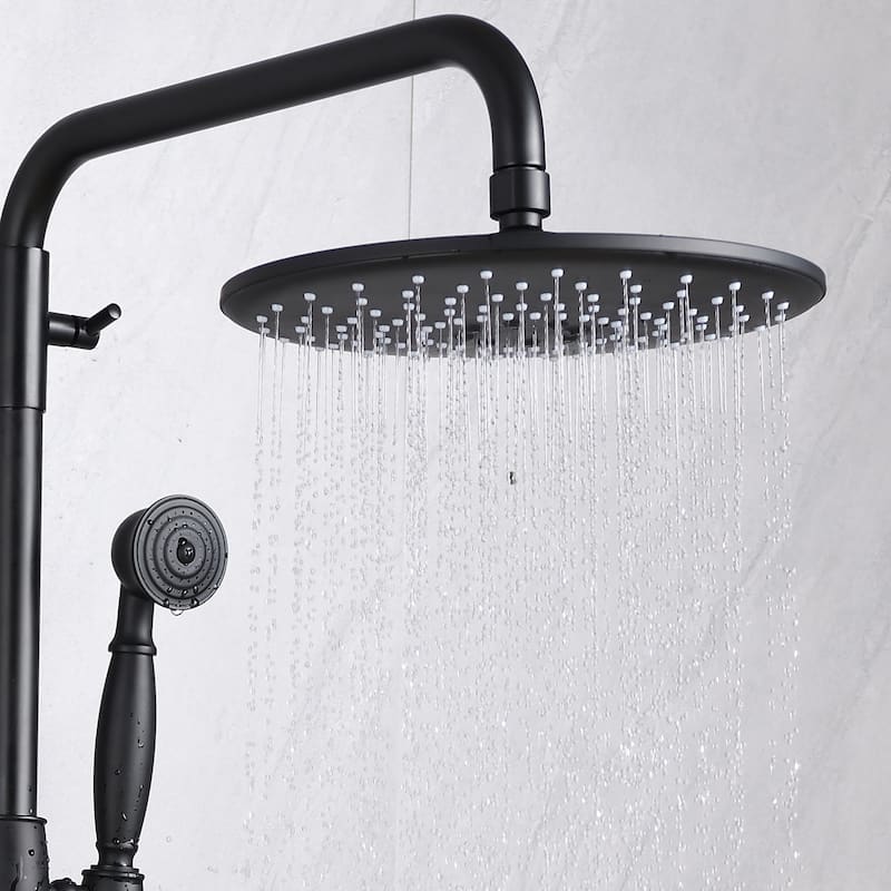 CLihome 8 Inch Matte Black Rain Shower System