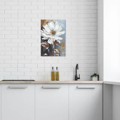 Wynwood Studio Canvas Floral and Botanical Doll Memories - Radiant Melody White and Farmhouse Wall Art Canvas Print