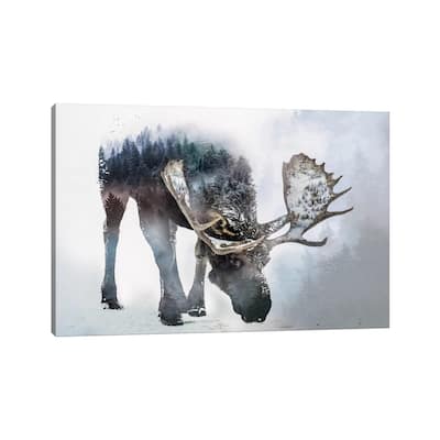 iCanvas "Nature Moose" by Paul Haag Canvas Print