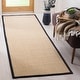 preview thumbnail 2 of 62, SAFAVIEH Natural Fiber Edle Border Sisal Rug 2'6" x 12' Runner - Maize/Black